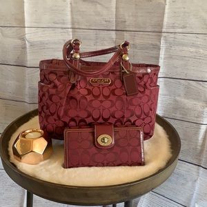 Coach purse with matching wallet
